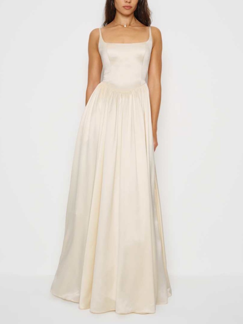 Reformation LIZ Ivory White Silk Maxi Dress Wedding Bridal Gown w/ tags Size 6